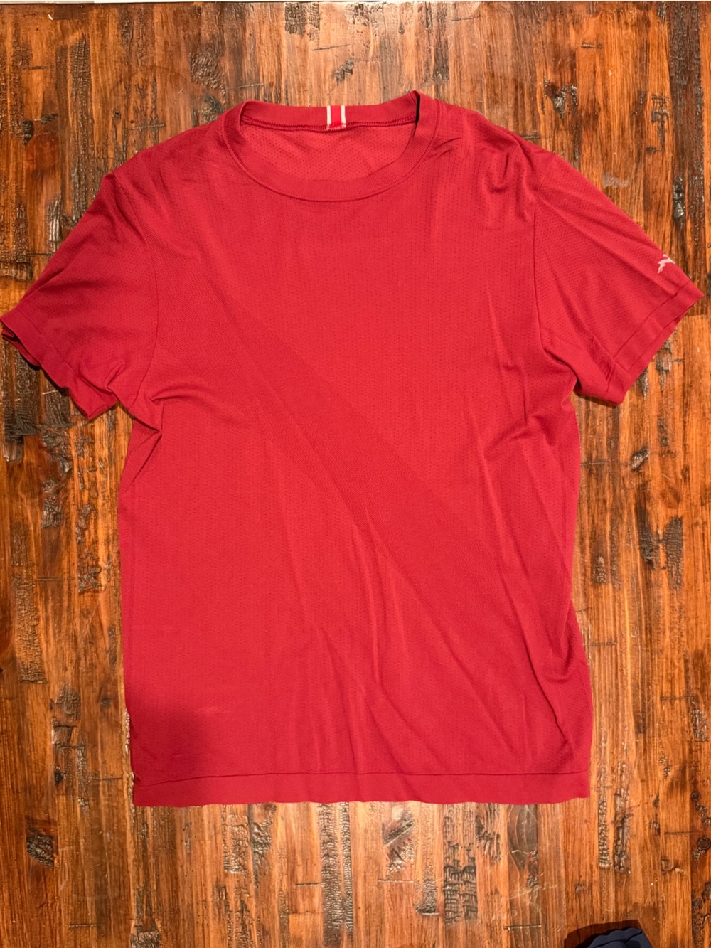 Tracksmith Men's Red Performance Crew Neck Shirt